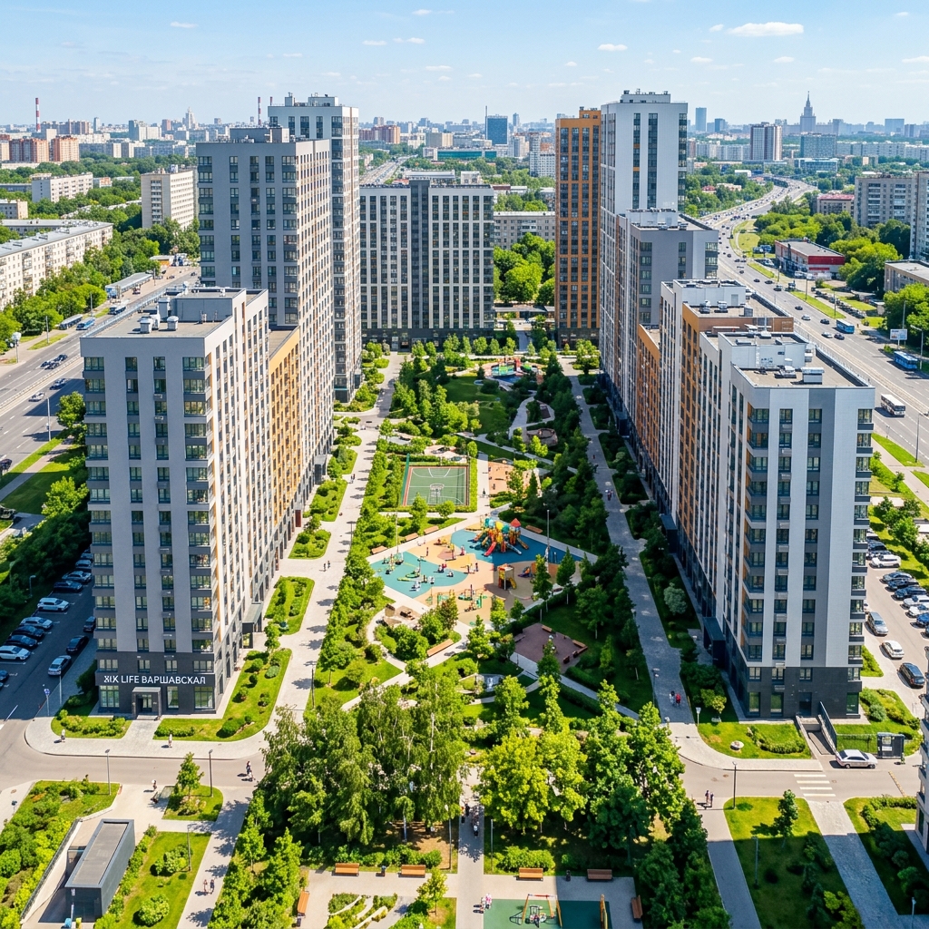 ЖК LIFE Варшавская аэросъемка